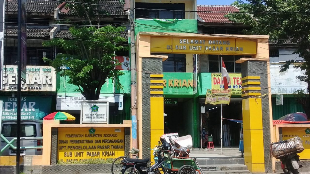 Dua Pedagang Pasar Krian Positif Covid-19