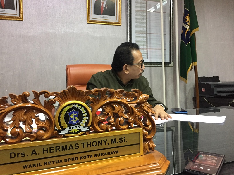 Wakil Ketua DPRD Surabaya, Thony : Wali Kota Jangan Sembarangan Mengakhiri PSBB