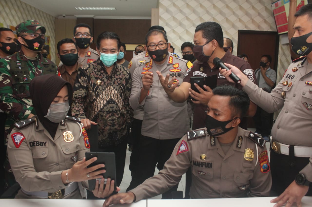 Polresta Sidoarjo Punya Posko Digital Covid-19 Real Time