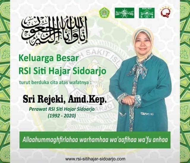 Perawat RSI Siti Hajar Sidoarjo Meninggal