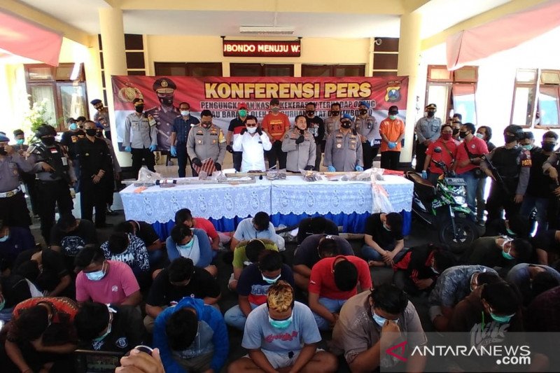 Polisi Ciduk 80 Pendekar PSHT,  45 Orang Ditetapkan Tersangka dan sebagian Dibawah Umur