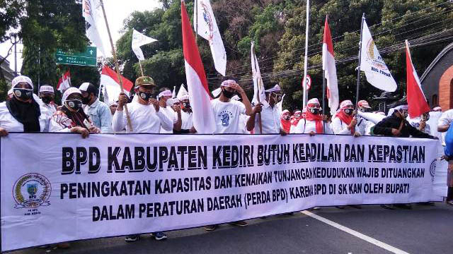 BPD di Kediri Demo, Dana Desa Rp 1 M Lebih Tapi Digaji Rp 125 Ribu/Bulan