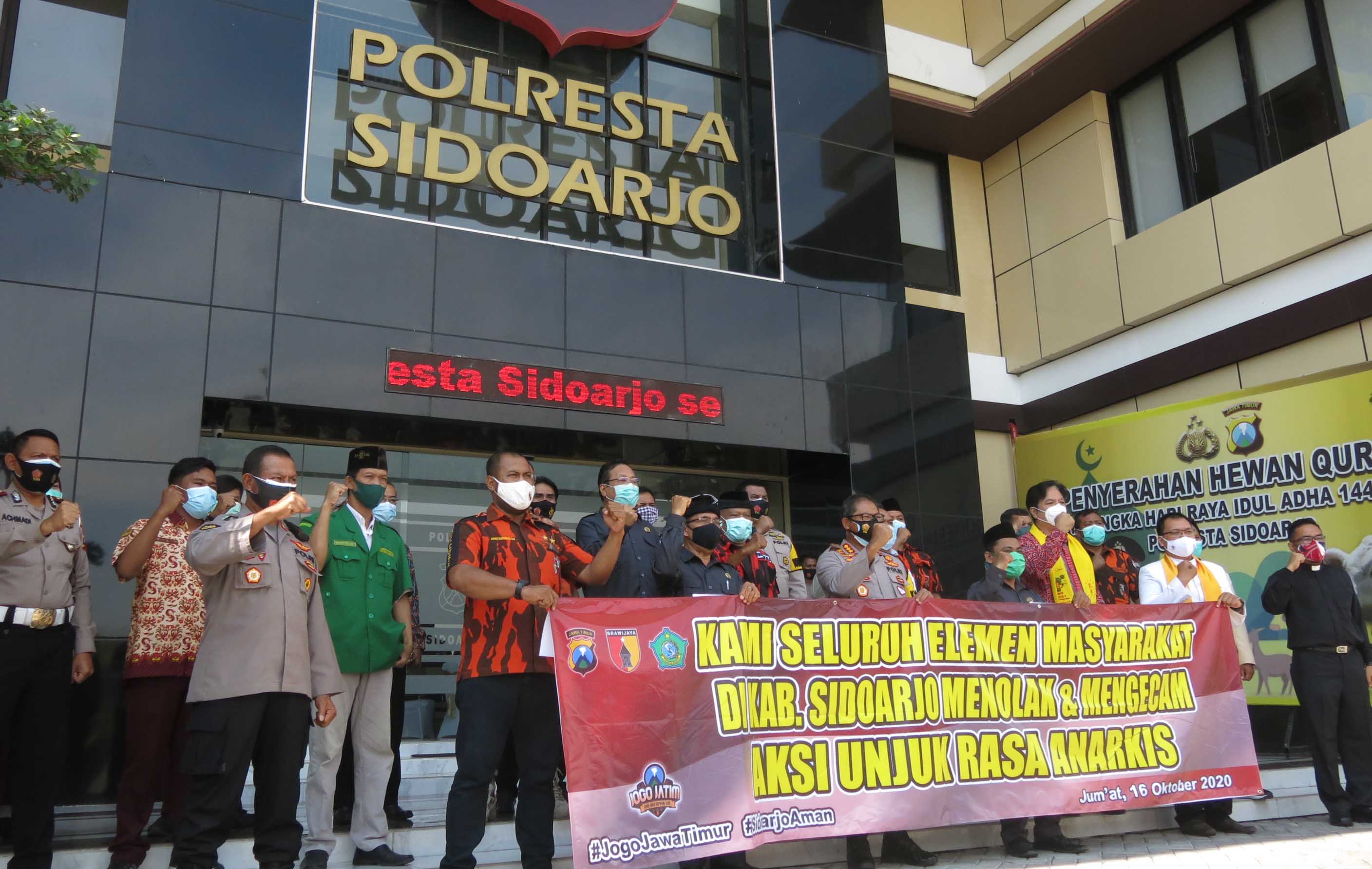 Forum Ormas Deklarasi Anti Tolak Rusuh di Sidoarjo dan Gresik