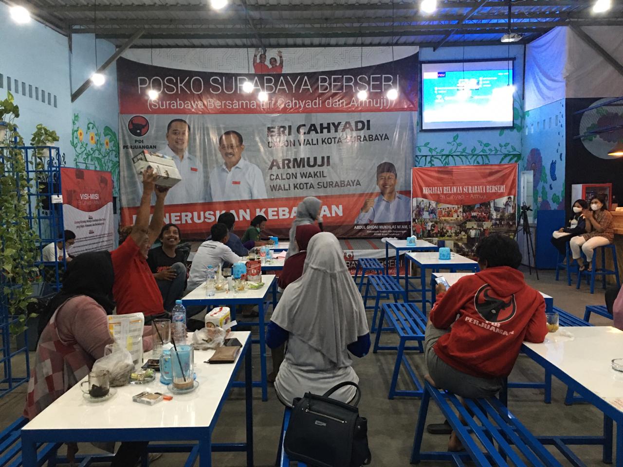 Pasca Debat Terbuka Perdana, Relawan Pendukung Semakin Yakin Eri-Armuji Menangi Pilwali