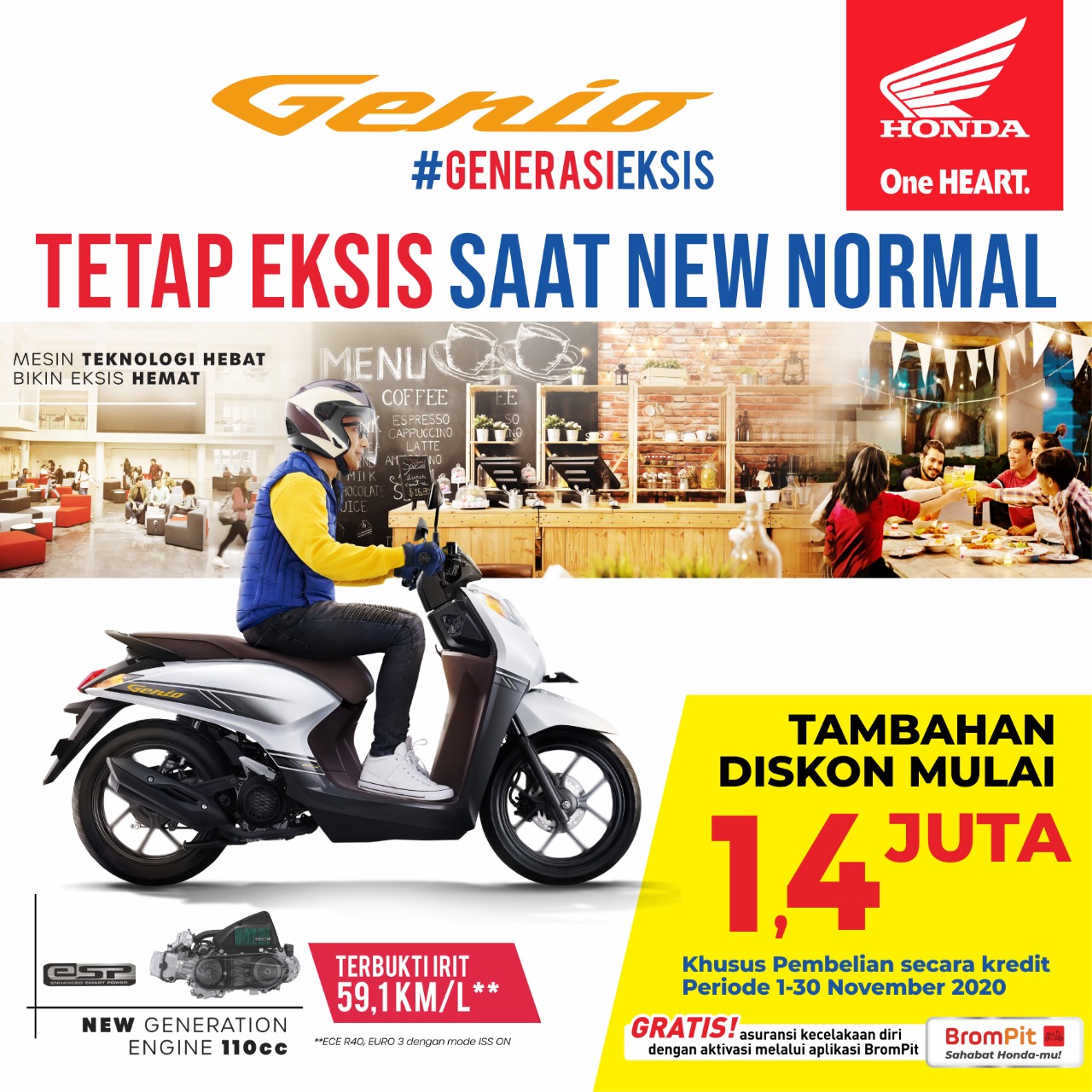 Ada Cashback Hingga Jutaan Rupiah Untuk Pembelian Skutik Andalan Honda.