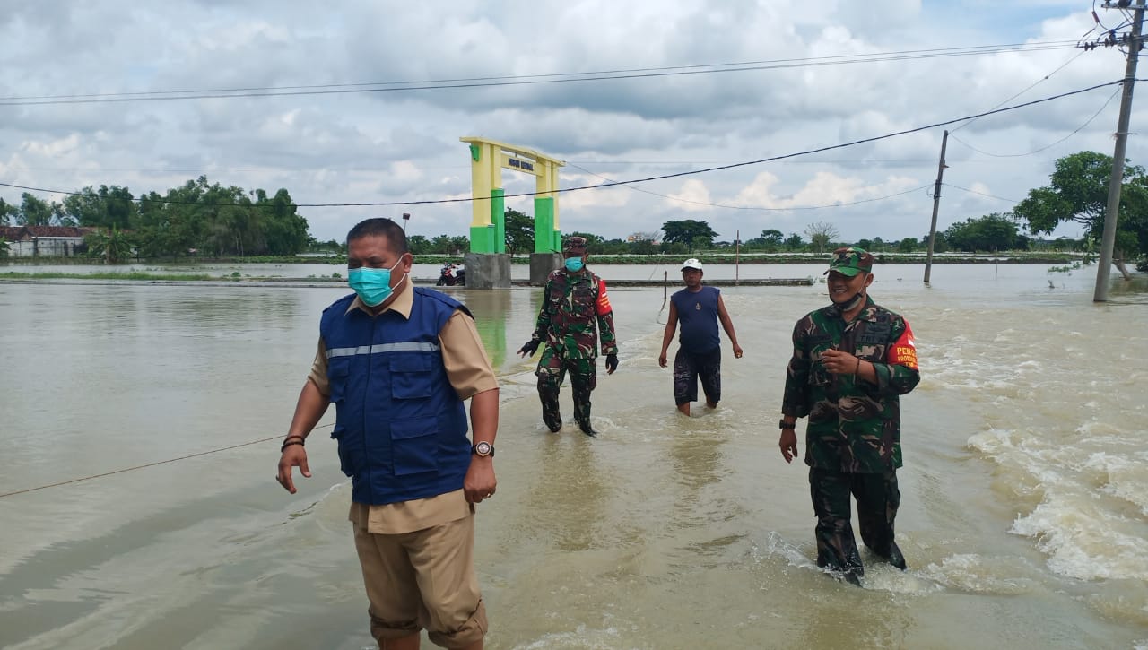 10 Desa dan Ratusan Rumah di Kecamatan Cerme Tergenang Banjir