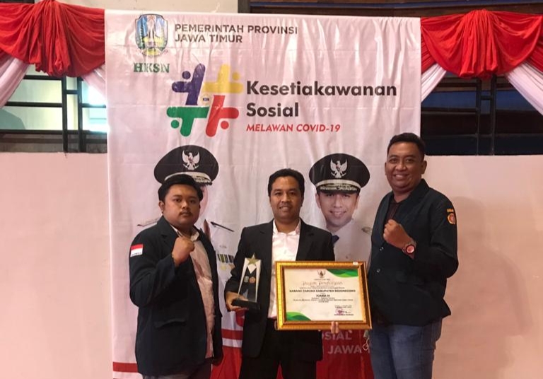Selamat..! Karang Taruna Bojonegoro Raih Penghargaan Pilar Sosial Peduli Covid-19 Jatim
