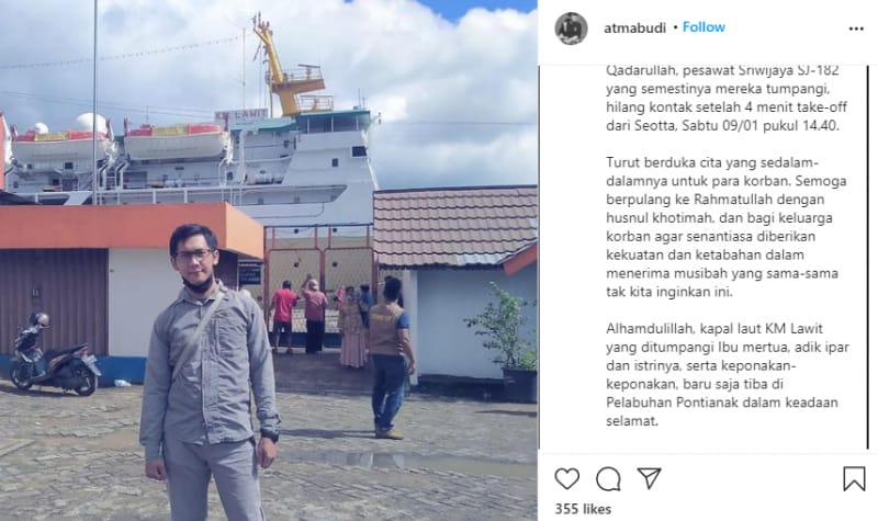 Sekeluarga Ini Lolos dari Maut Sriwijaya Air SJY-182 Gara-gara Debat di WA Grup Soal PCR