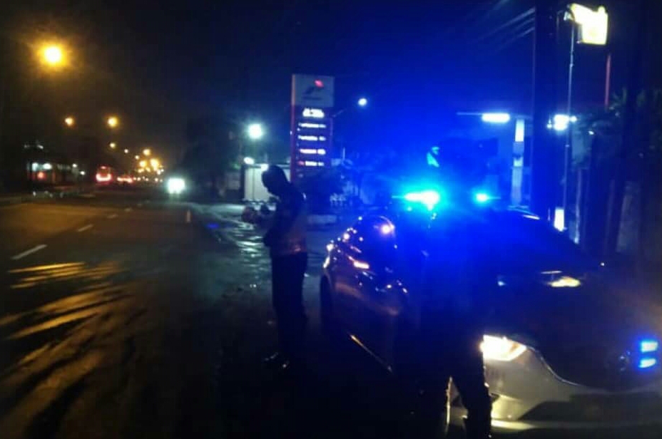 Patroli Blue Light Satlantas Polresta Sidoarjo Cegah Balap Liar   