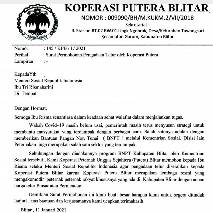 BPNT Dihapus, Peternak Ayam Petelur Blitar Protes Keras Mensos Risma, Begini Isinya