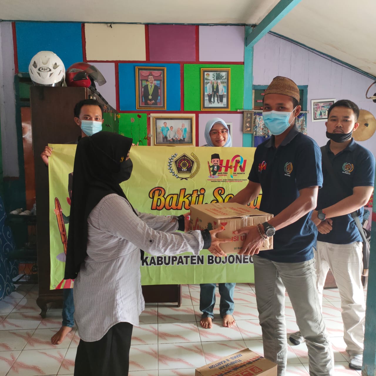 HPN 2021, PWI Bojonegoro Santuni Keluarga Almarhum Mantan Wartawan