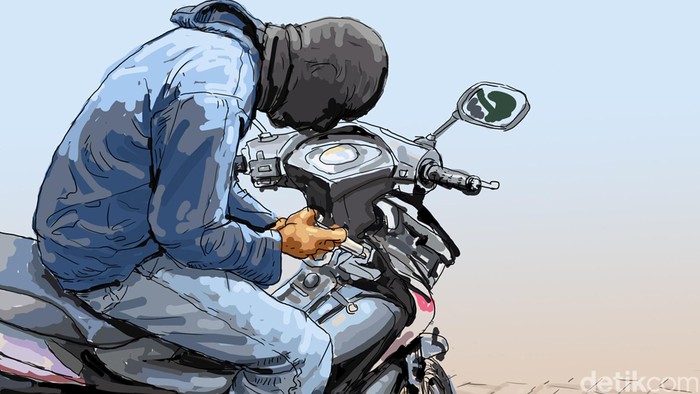 Dikepung Warga Lolos, Pencuri Motor Ini Gagal Hindari Polisi