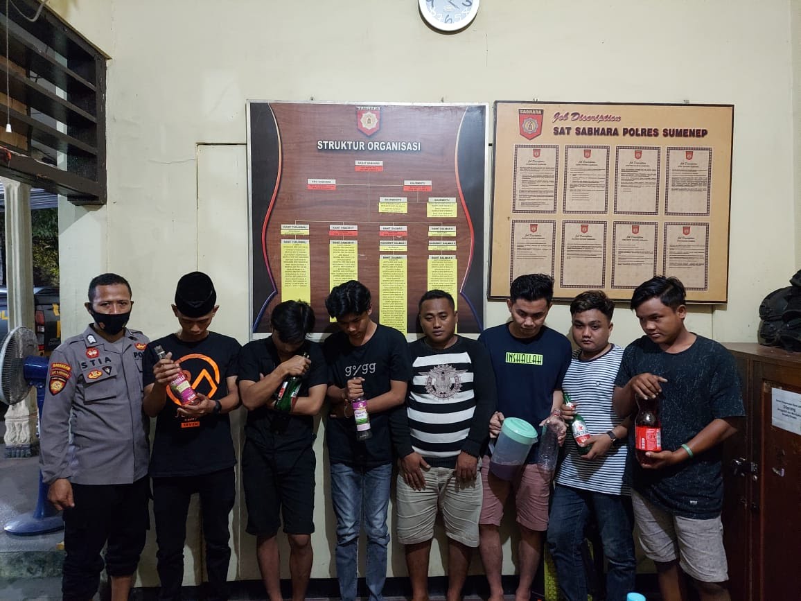 Nunggu Sahur Pesta Miras, 11 Pemuda Sumenep Dicokok Polisi