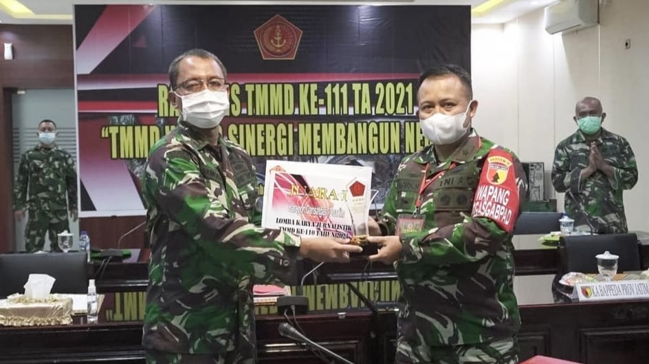 Pemberitaan Rutin, Kodim 0813 Bojonegoro Juara Jurnalistik TMMD 2021