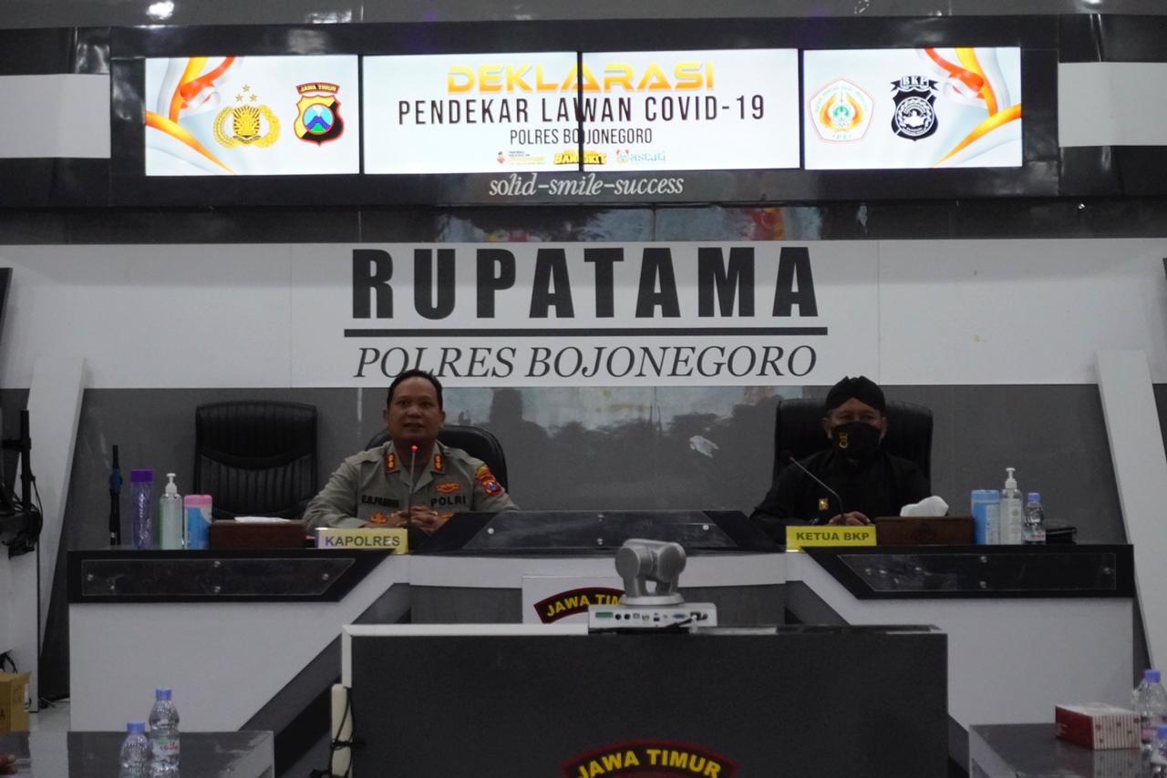 Gandeng BKP, Polres Bojonegoro Gagas Pendekar Lawan Covid-19