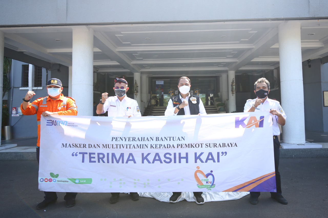 Dukung Percepatan Penanganan Covid-19 di Surabaya, BUMN Gotong-royong Berikan Bantuan