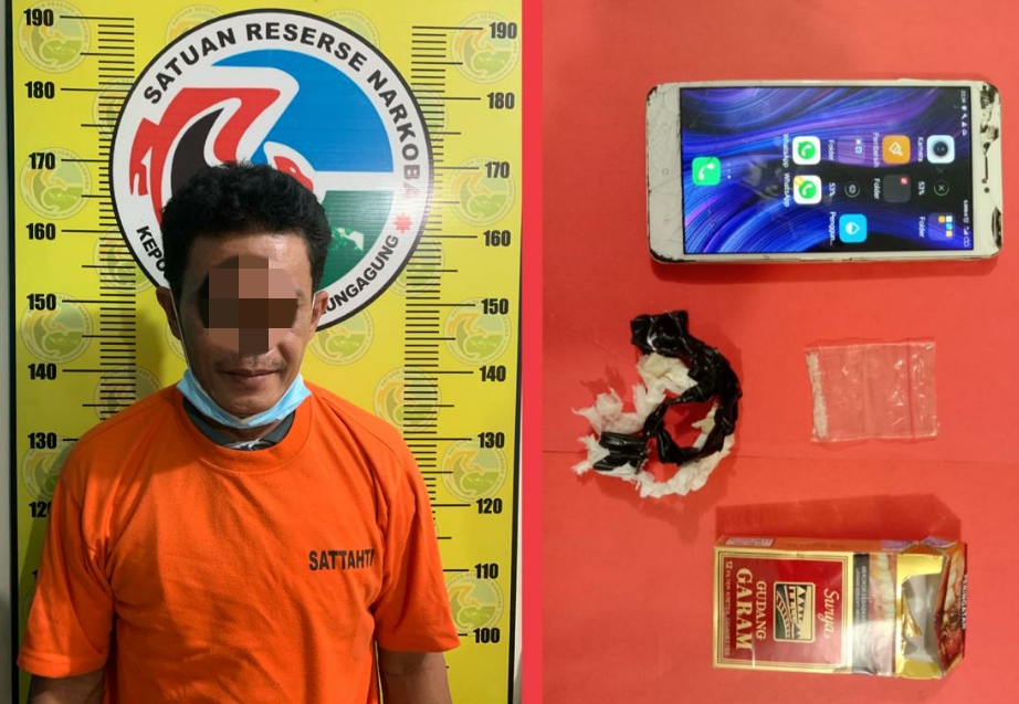 Kuli Sekaligus  Pengedar Sabu Ditangkap Satresnarkoba Polres Tulungagung