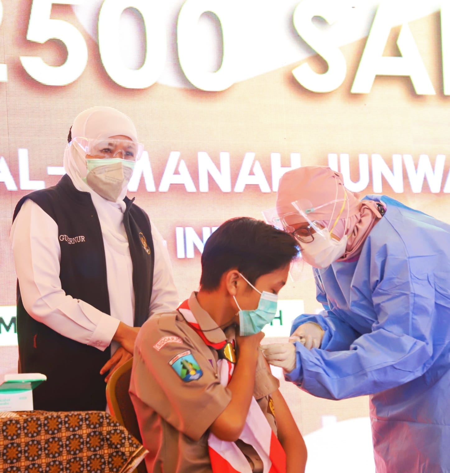 Momen HAN 2021, Khofifah Ajak Lindungi Anak dengan Masifkan Vaksinasi Covid-19
