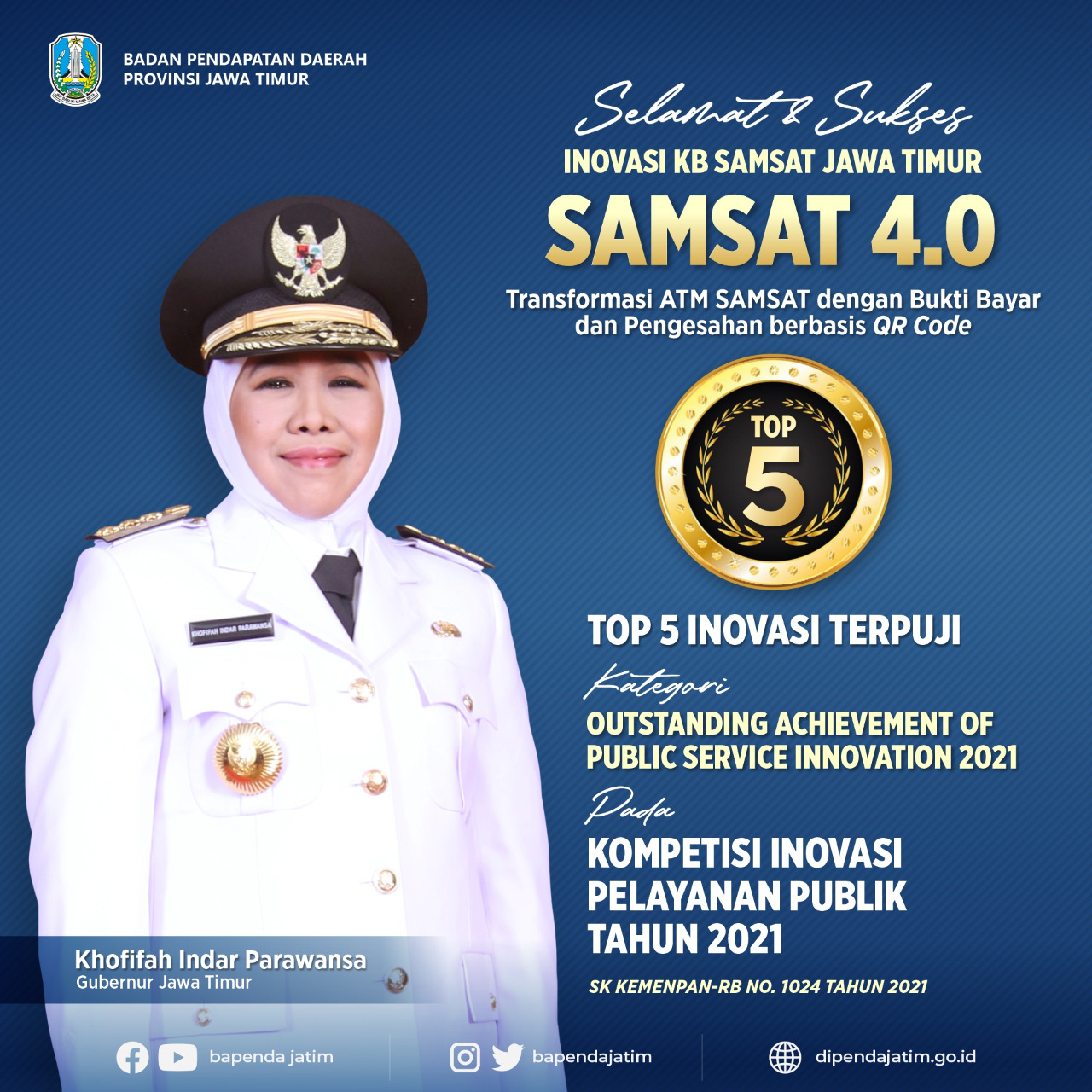 Inovasi Samsat 4.0 Jatim Torehkan Prestasi, Pajak Berbasis QR-Code Pertama di Indonesia
