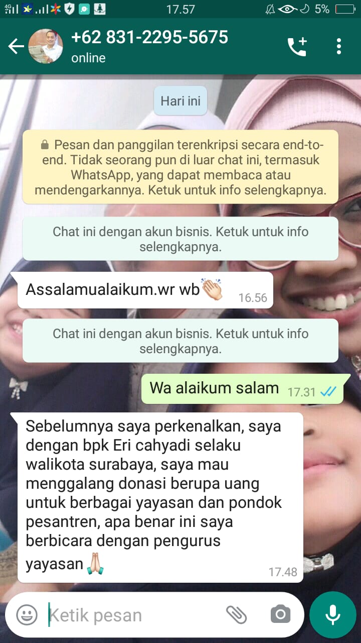 Awas Jangan Ketipu! Ada yang Minta Sumbangan Atas Nama Wali Kota Surabaya