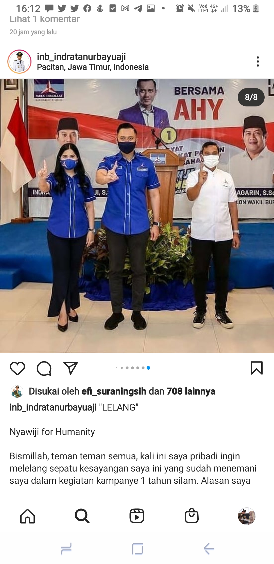 Bupati Pacitan Lelang Sepatunya Untuk Bantu Warga Terdampak Covid-19