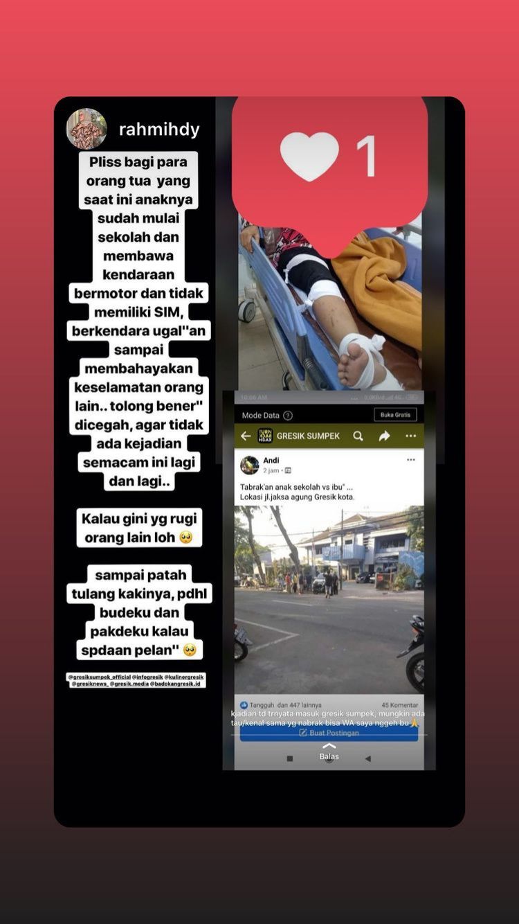 Hendak Pulang  Pasutri Ditabrak Siswa Tak Dikenal