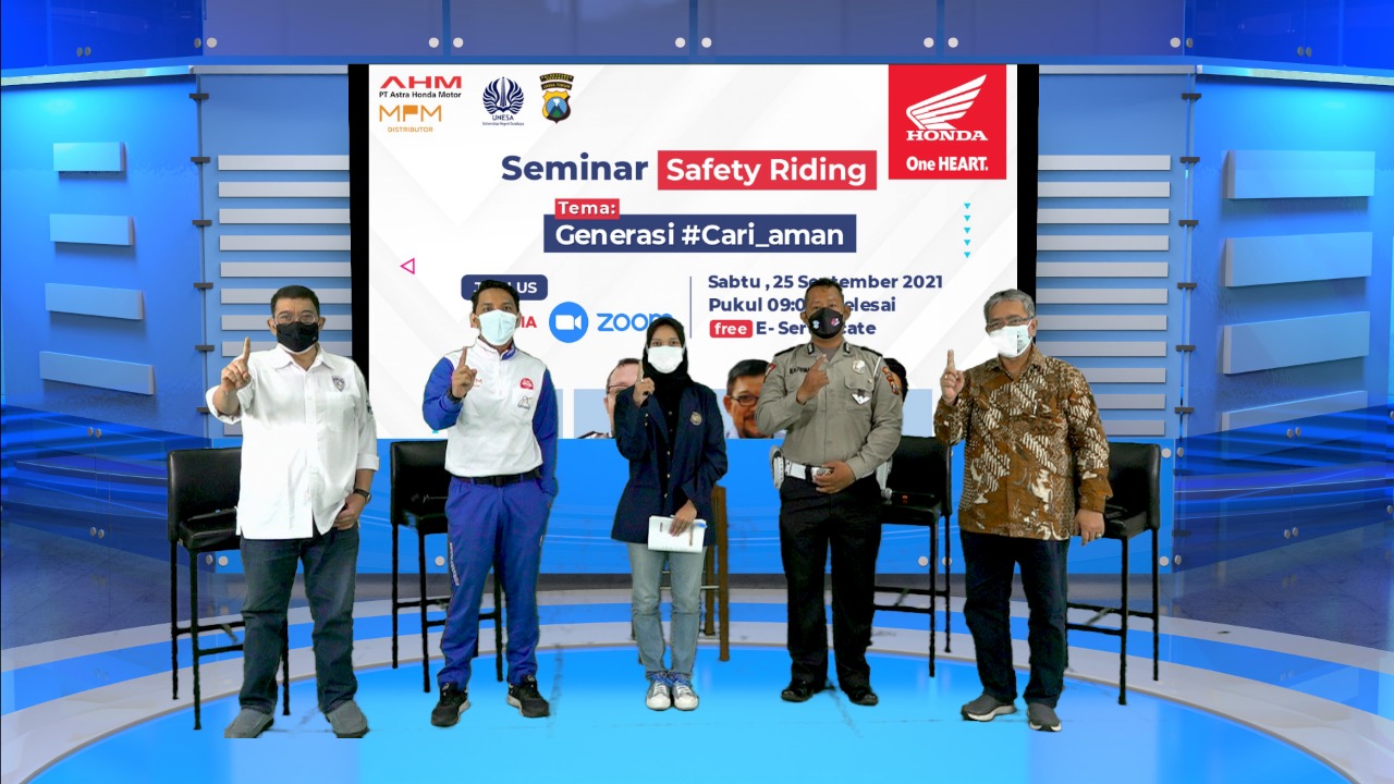 Webinar Safety Riding :  Generasi Millenial, Generasi #Cari Aman Tertib di Jalan.