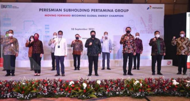 Menteri BUMN Erick Tohir Resmikan 6 Subholding PT Pertamina