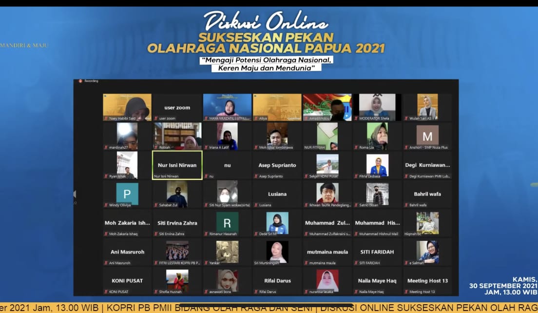 Apresiasi Perhelatan PON ke-XX di Papua, Ini Tanggapan KOPRI PB PMII