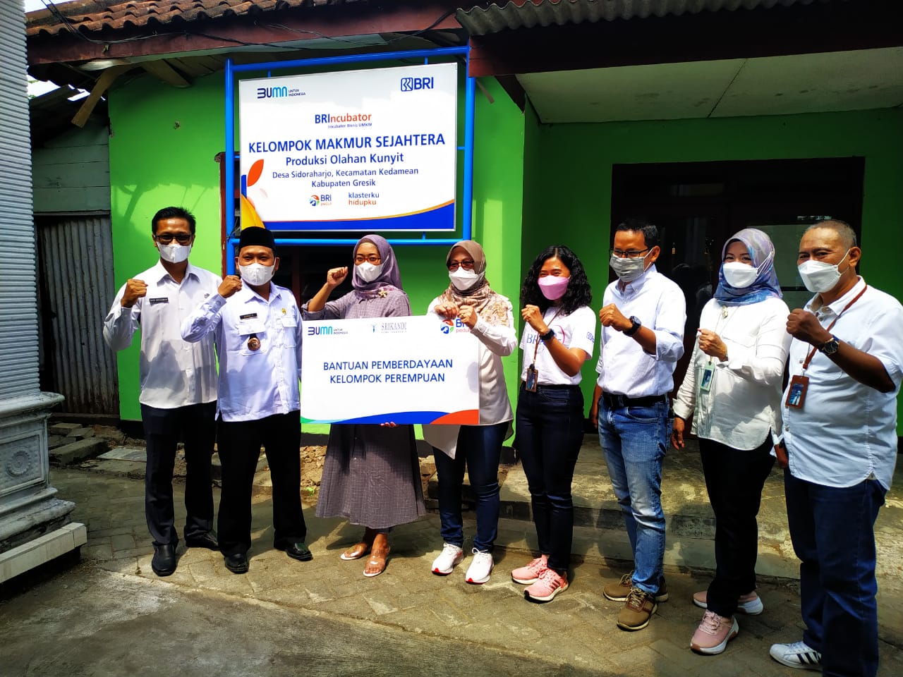 BRI Krian Gelar Pelatihan Pemberdayaan Klaster Usaha Diversifikasi Produk Olahan Kunyit