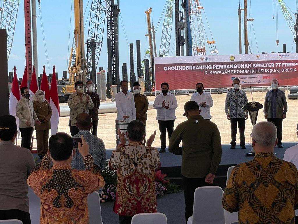 Pembangunan Smelter di Gresik Dimulai, Presiden Jokowi Tekankan Perkuat Hilirisasi