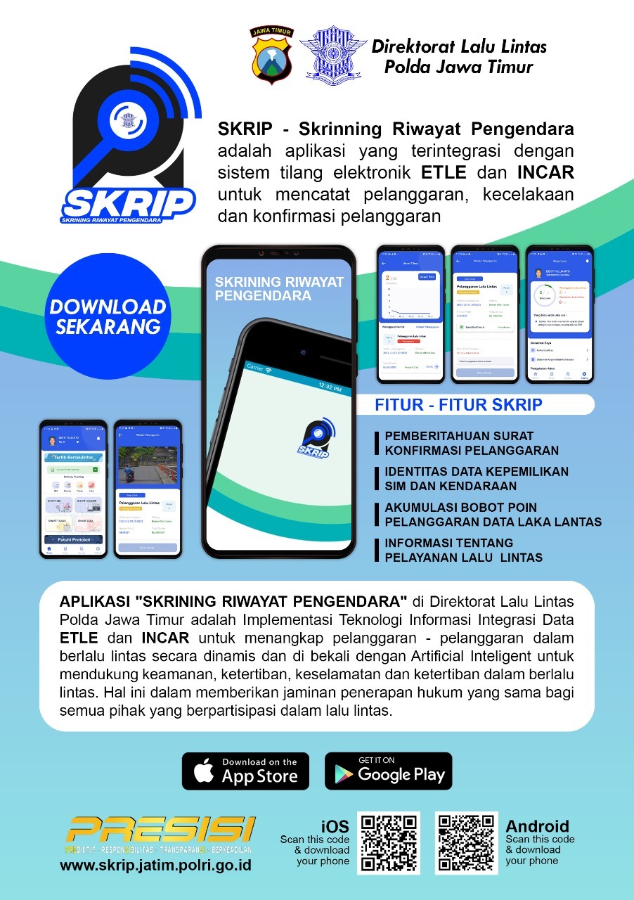 Pelanggar Lalu Lintas di Bojonegoro Bakal Terekam SKRIP