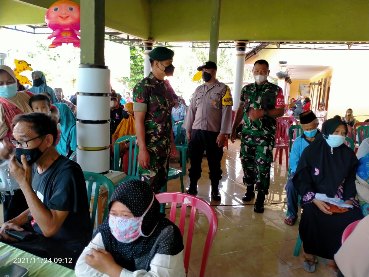 Percepat Herd Immunity, Polsek Patianrowo Nganjuk Kebut Vaksinasi Massal