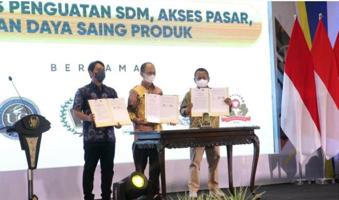 PWI, Kadin dan HIPMI Jatim Sepakat Dukung Ekonomi Gernas BBI