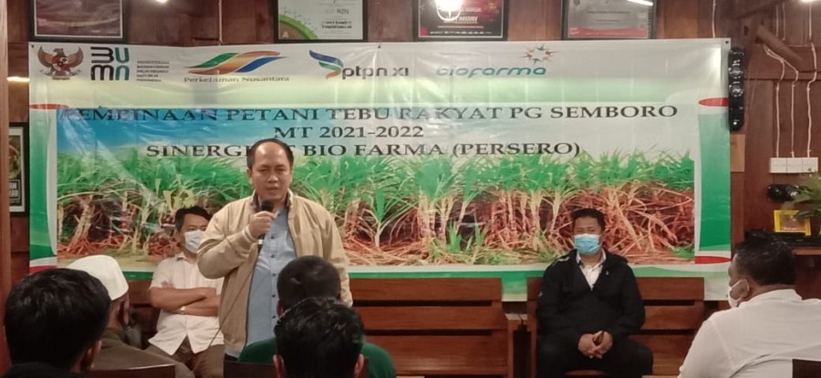 PTPN X dan Biofarma Beri Pelatihan Petani Tebu PG Semboro