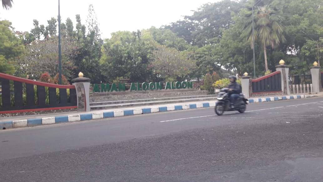Antisipasi Perayaan Tahun Baru, Taman Aloon Aloon dan Gor Lembu Peteng Tulungagung Ditutup