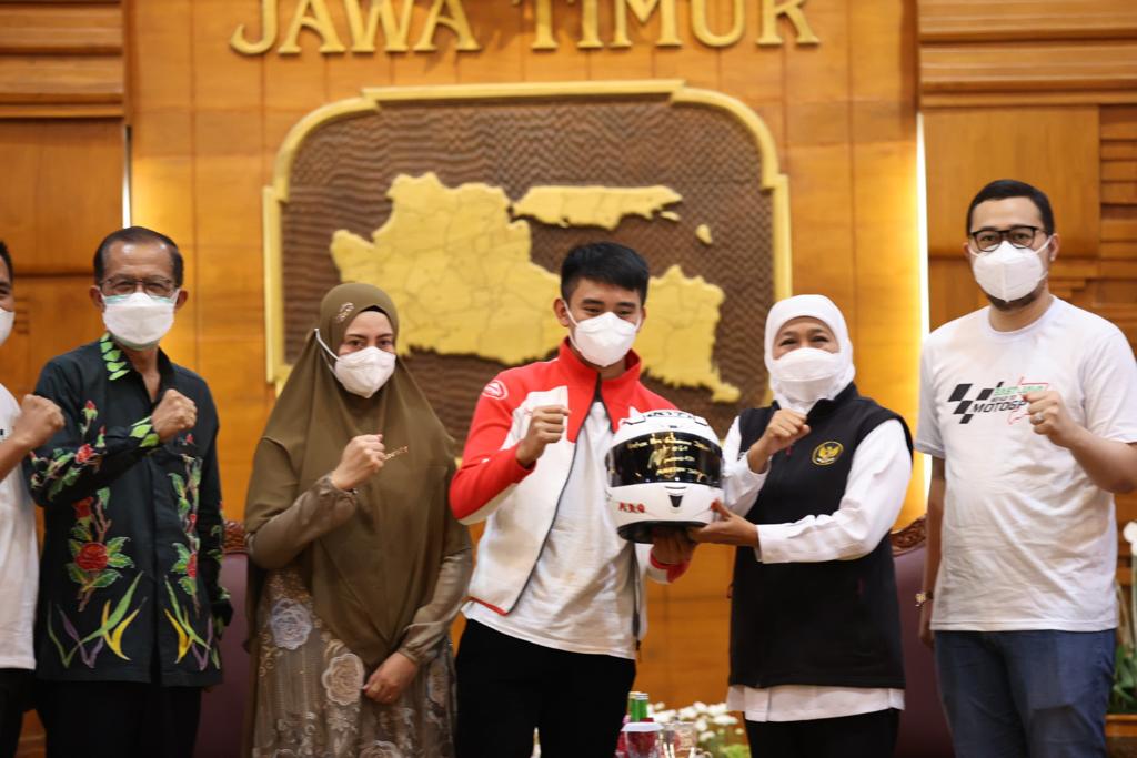 Jelang Tanding Moto3, Mario Aji Pembalap Asal Magetan Dipanggil Gubernur Khofifah
