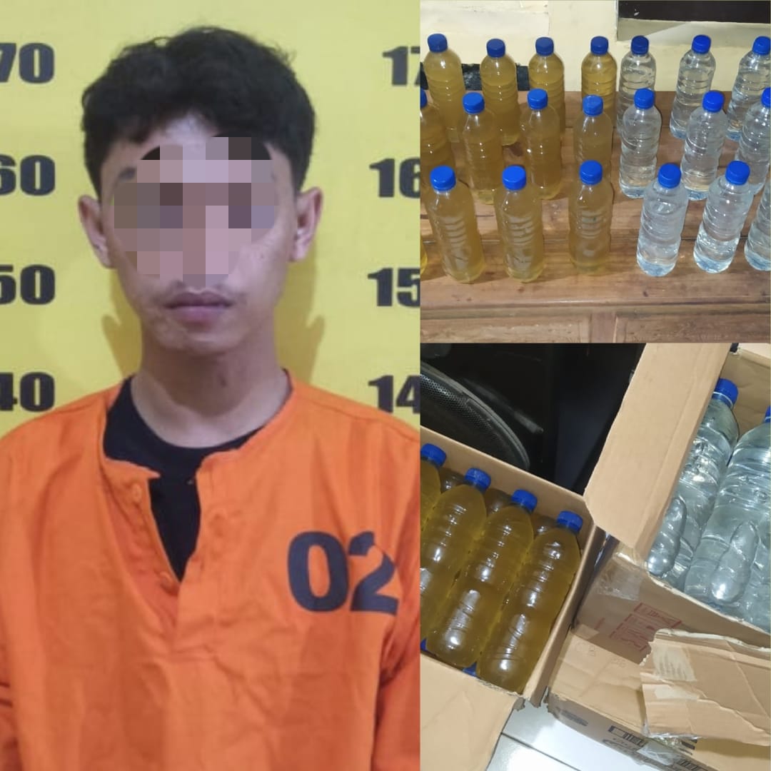 Pemuda Kediri Ditangkap Saat COD Ciu di Tulungagung