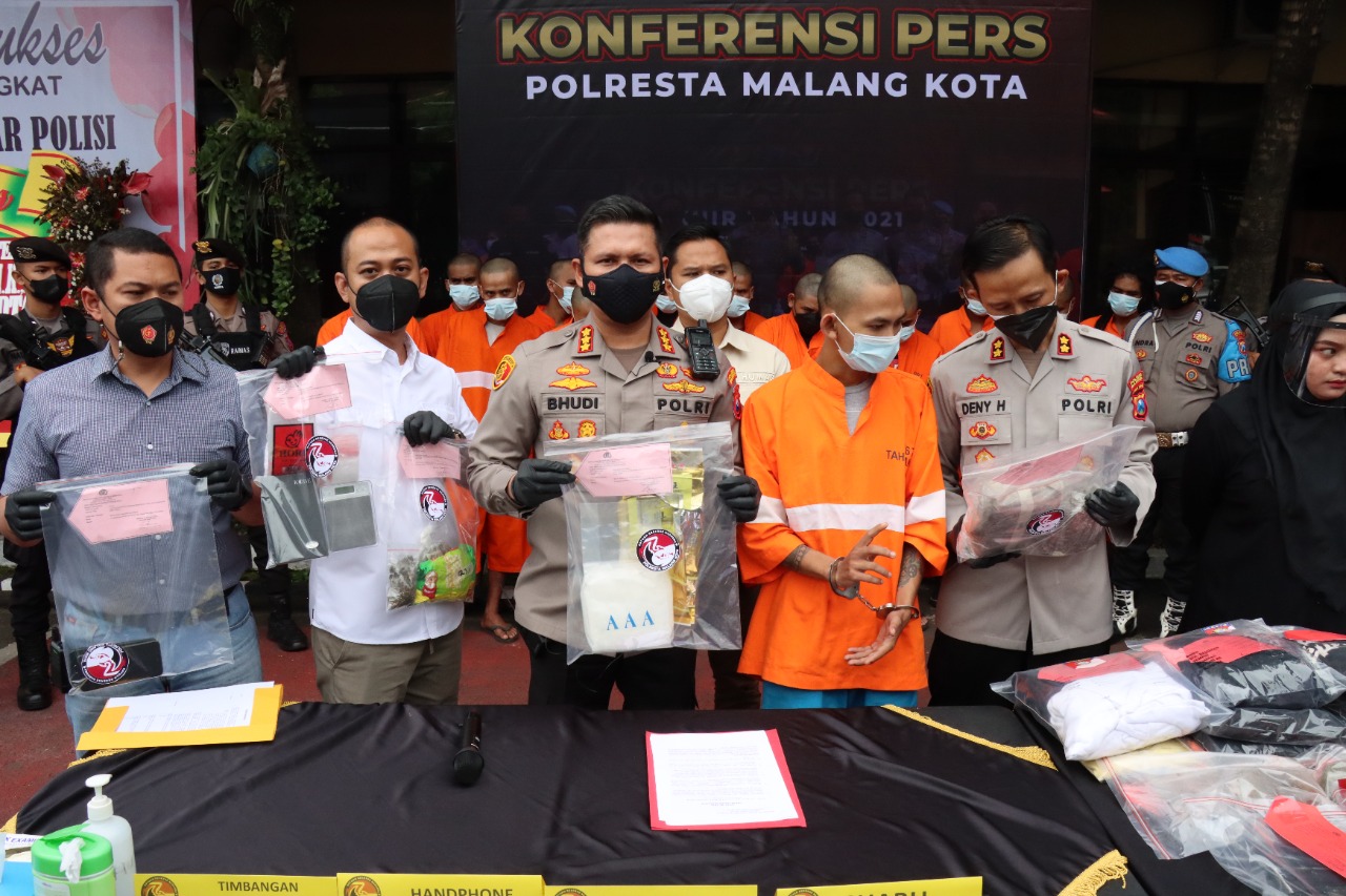 Polresta Malang Gagalkan Peredaran 2,6 Kilo Sabu-Sabu Senilai Miliaran Rupiah