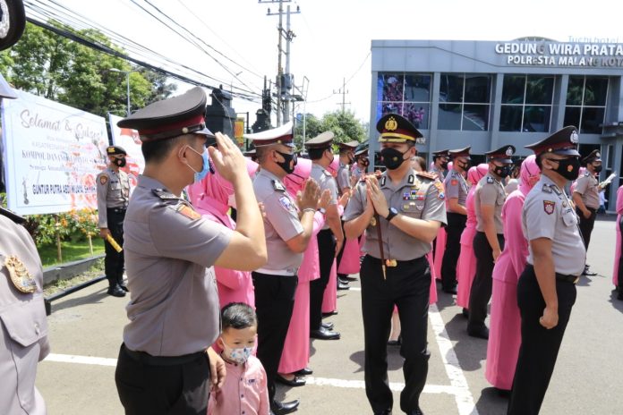 Kapolresta Malang dan 85 Anggotanya Naik Pangkat