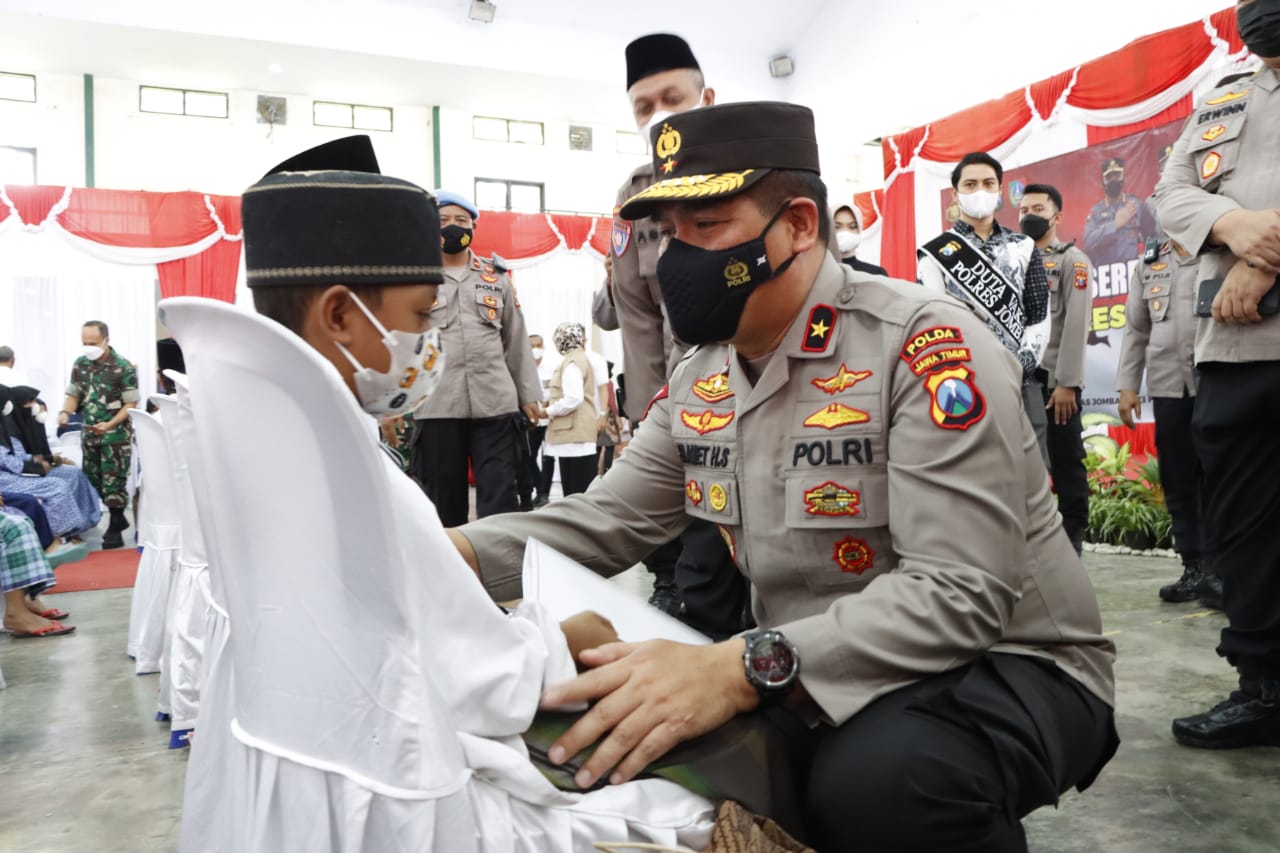 Capaian Vaksinasi di Kabupaten Jombang Mendapat Apresiasi Polda Jatim