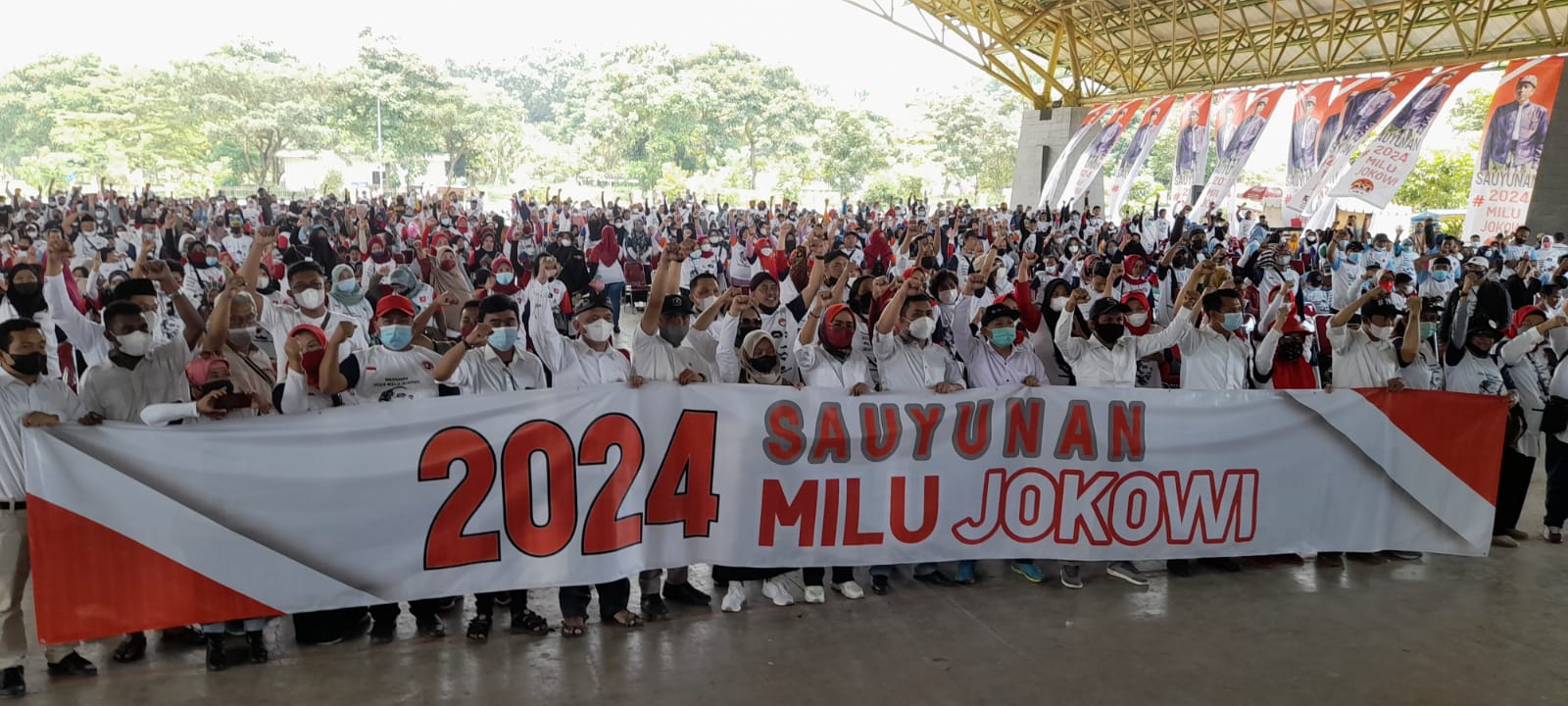 Relawan se- Bandung Raya Deklarasi 'Sauyunan 2024 Milu Jokowi'