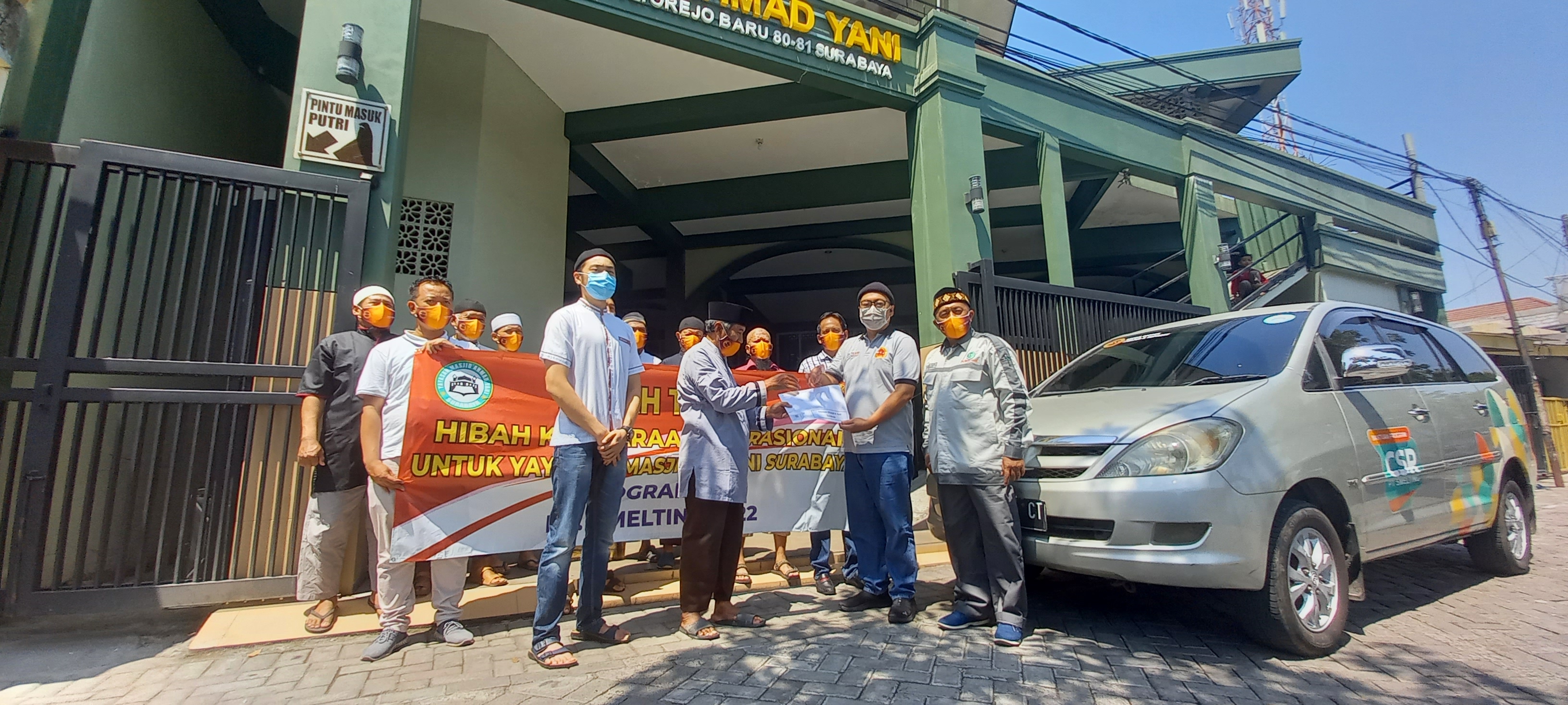 Masjid Ahmad Yani Sukolilo Surabaya Dapat Hibah Mobil dari Program Smelting Peduli