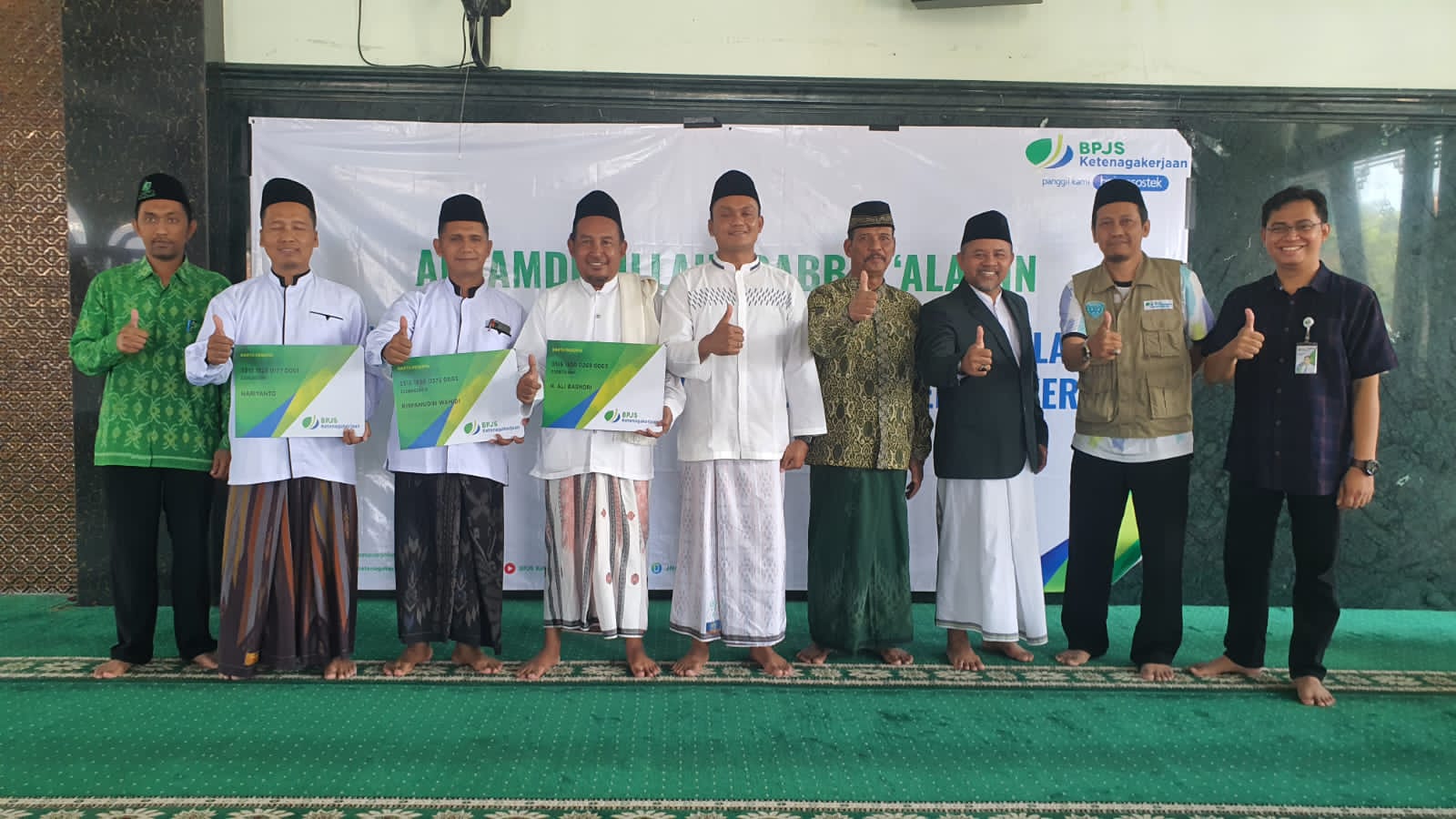 Di Sidoarjo, Takmir Hingga Pengurus Masjid Jami Nurul Islam Didaftarkan BPJS Ketenagakerjaan
