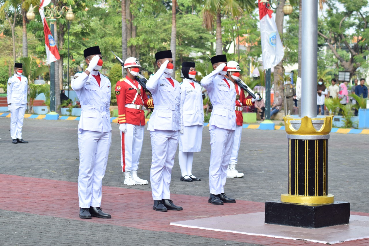 Upacara Peringatan HUT Ke-77 Kemerdekaan RI di Lamongan Berjalan Lancar