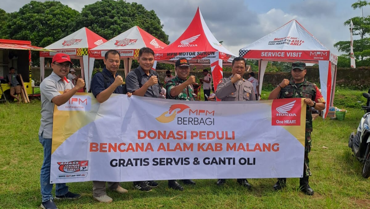 Peduli Banjir : 150 Motor Honda Milik Korban Banjir Malang Dapat Layanan Servis Gratis