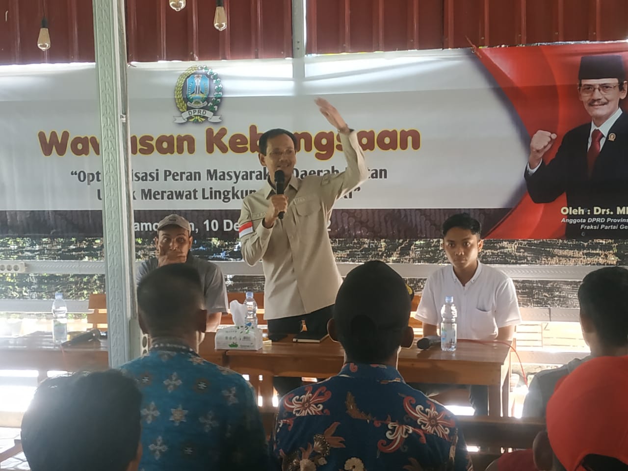 Politisi Gerindra MH Rofiq Sosialisasikan Wawasan Kebangsaan Kepada Warga Lamongan Selatan