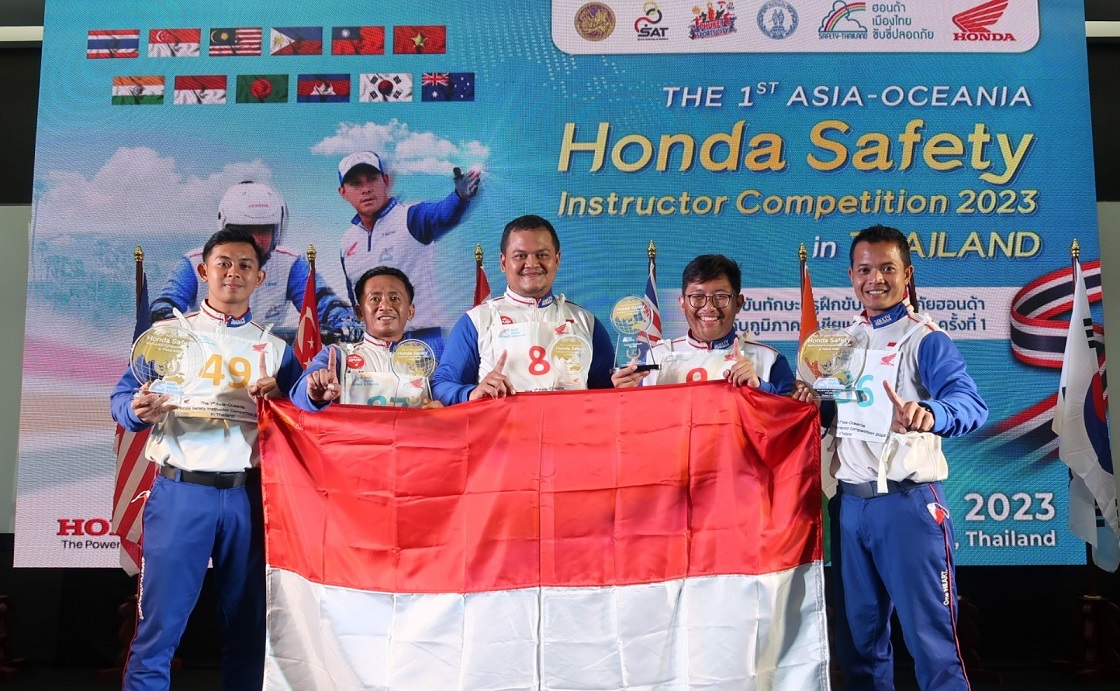 Instruktur AHM Ukir Prestasi di Kompetisi Safety Riding di Thailand