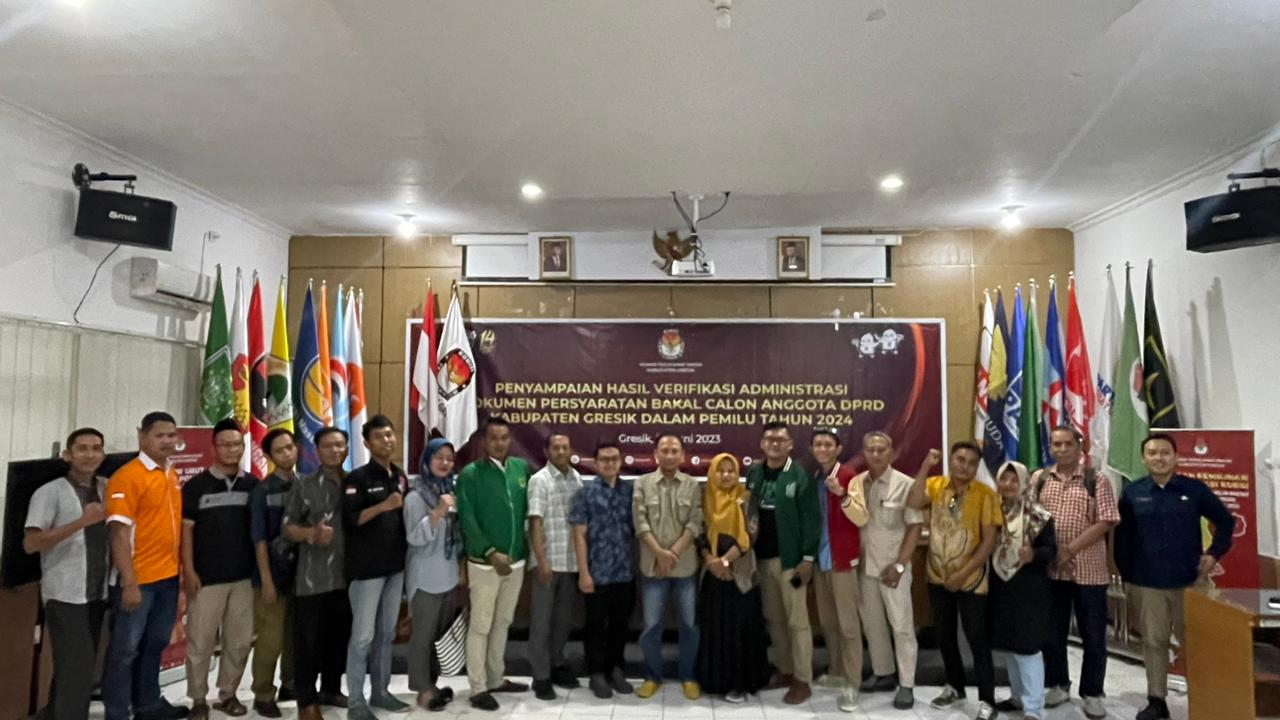 KPU Gresik Masih Temukan Kesalahan Data Kelengkapan Administrasi Bacaleg