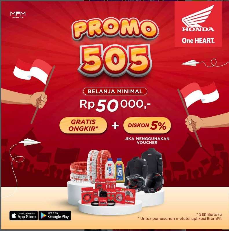 Belanja Part di Brompit, Gratis Ongkir